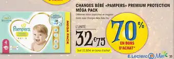 E.Leclerc CHANGES BÉBÉ «PAMPERS» PREMIUM PROTECTION offre