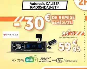 Roady Autoradio CALIBER RMD054DAB-BT (¹) offre