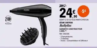 E.Leclerc DONT 0,10 € D'ÉCO-PARTICIPATION SÈCHE CHEVEUX offre