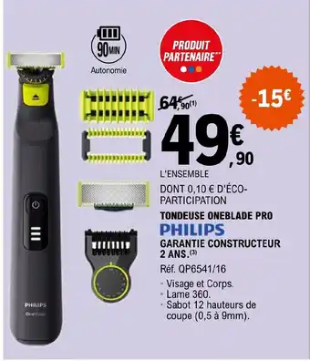 E.Leclerc TONDEUSE ONEBLADE PRO offre
