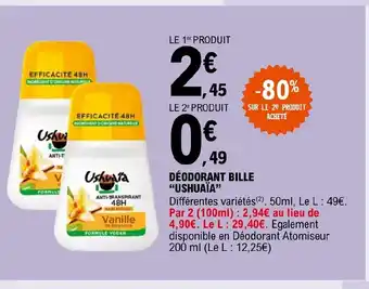 E.Leclerc DÉODORANT BILLE "USHUAÏA" offre
