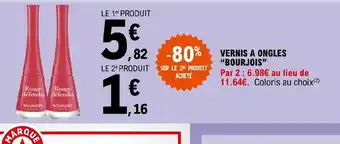 E.Leclerc VERNIS A ONGLES "BOURJOIS" offre