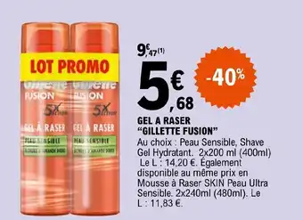 E.Leclerc GEL A RASER GEL A RASER "GILLETTE FUSION" offre