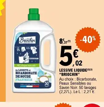 E.Leclerc LESSIVE LIQUIDE (2) (3) "BRIOCHIN" offre