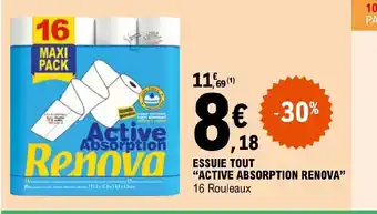 E.Leclerc ESSUIE TOUT "ACTIVE ABSORPTION RENOVA" 16 Rouleaux offre