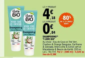 E.Leclerc SHAMPOOING(1) "I LOVE BIO" offre