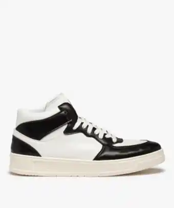 Gémo Baskets homme mid-cut bicolores à lacets offre