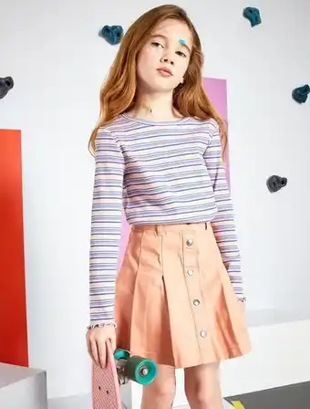 KIABI T-shirt rayé en maille côtelée offre