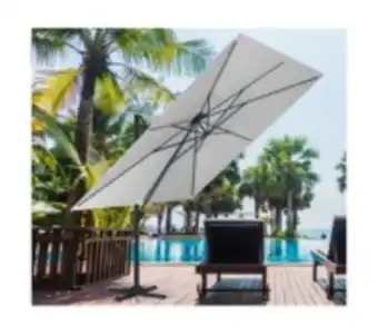 E.Leclerc Brico Sunking xl - parasol déporté 4x3m - gris perle offre