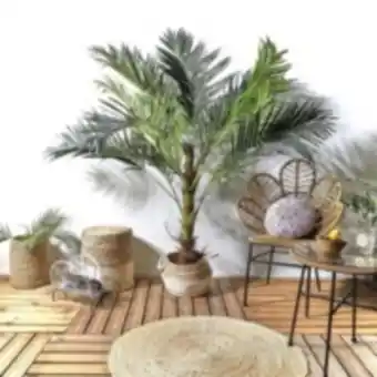 E.Leclerc Brico Plante artificielle en pot palmier 135cm vert & noir offre