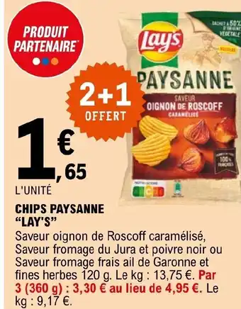 E.Leclerc CHIPS PAYSANNE "LAY'S" offre