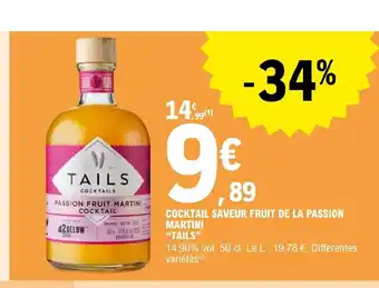 E.Leclerc COCKTAIL SAVEUR FRUIT DE LA PASSION MARTINI "TAILS" offre