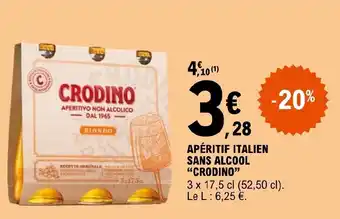 E.Leclerc APÉRITIF ITALIEN SANS ALCOOL "CRODINO" offre