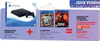 CONSOLE PS4 STANDARD +2 JEUX PS4