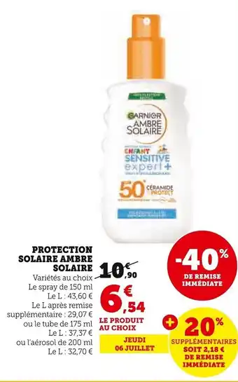 PROTECTION SOLAIRE AMBRE SOLAIRE