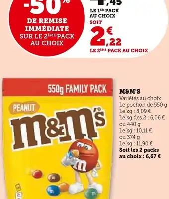 Super U M&M'S offre