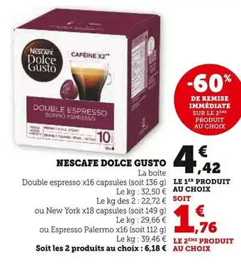 Super U NESCAFE DOLCE GUSTO offre