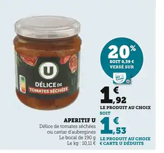 Super U APERITIF U offre