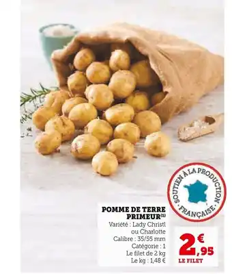 Super U POMME DE TERRE PRIMEUR(¹) offre