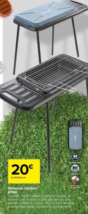 Carrefour Drive Barbecue charbon HYBA offre