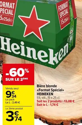 Carrefour Drive Bière blonde <<Format Spécial>> HEINEKEN offre