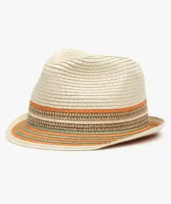 Chapeau fille trilby à rayures