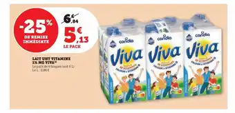 U Express Lait uht vitamine 1% mg viva offre