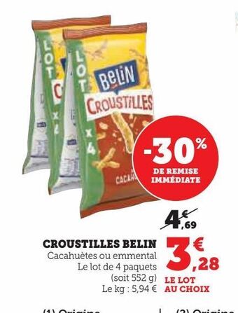 Super U Croustilles belin offre