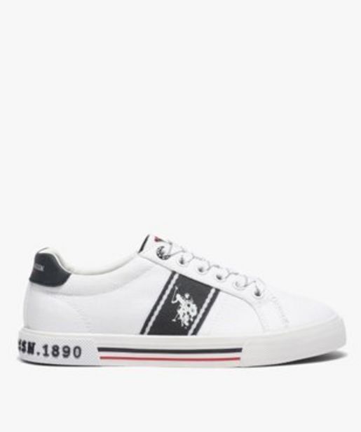 Promo Baskets garçon en toile bicolores us polo assn chez Gémo