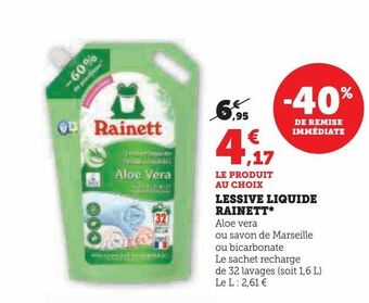 U Express Lessive liquide rainett offre