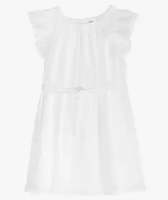 Gémo Robe fille en voile irisé et manches volantées offre