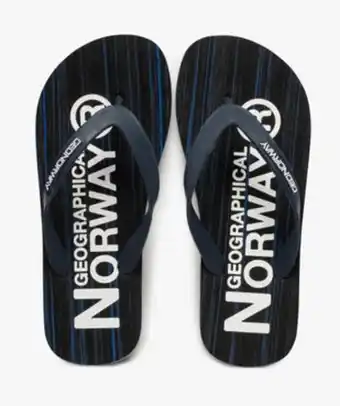 Gémo Tongs homme détails contrastés – geographical norway offre