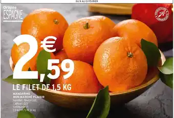 Intermarché MANDARINE MON MARCHÉ PLAISIR offre