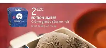 Picard Crème Glacée Sésame Noir offre