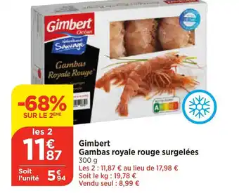 Bi1 Gambas royale rouge surgelées 300 g offre