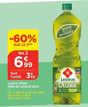 Bi1 Lesieur olizéa Huile de colza et olive offre