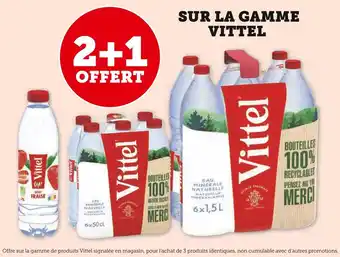 U Express Vittel 2+1 offert sur la gamme vittel offre