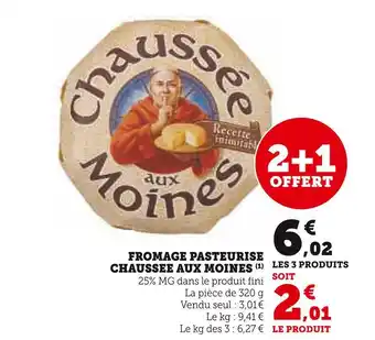 U Express Chaussee aux moines fromage pasteurise offre