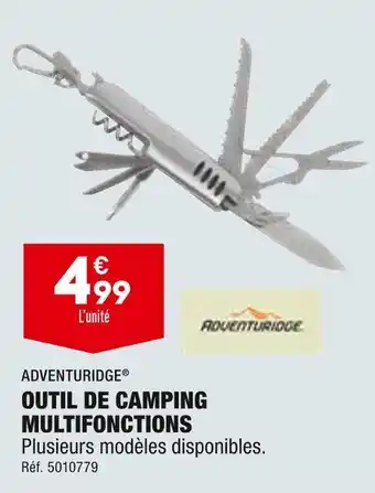 ALDI Adventuridge outil de camping multifonctions offre