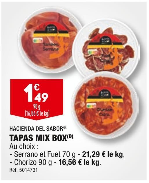 Promo Hacienda del sabor tapas mix box chez ALDI