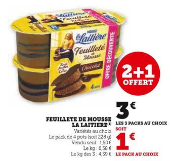 U Express La laitiere feuillete de mousse offre