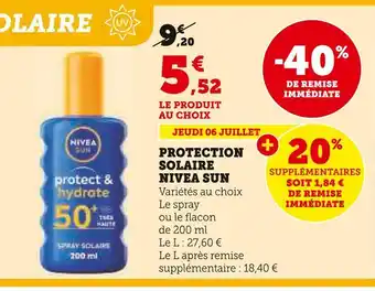 Nivea sun protection solaire