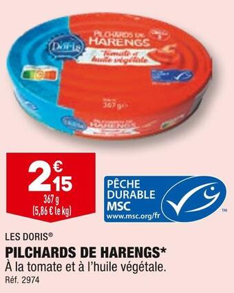 ALDI Les doris pilchards de harengs offre
