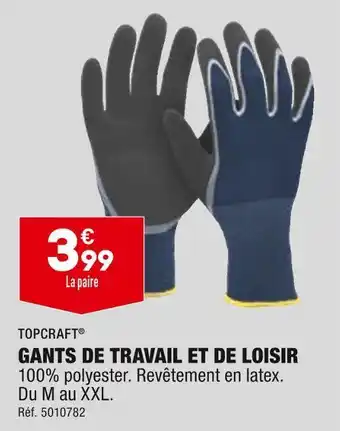 ALDI Topcraft gants de travail et de loisir offre