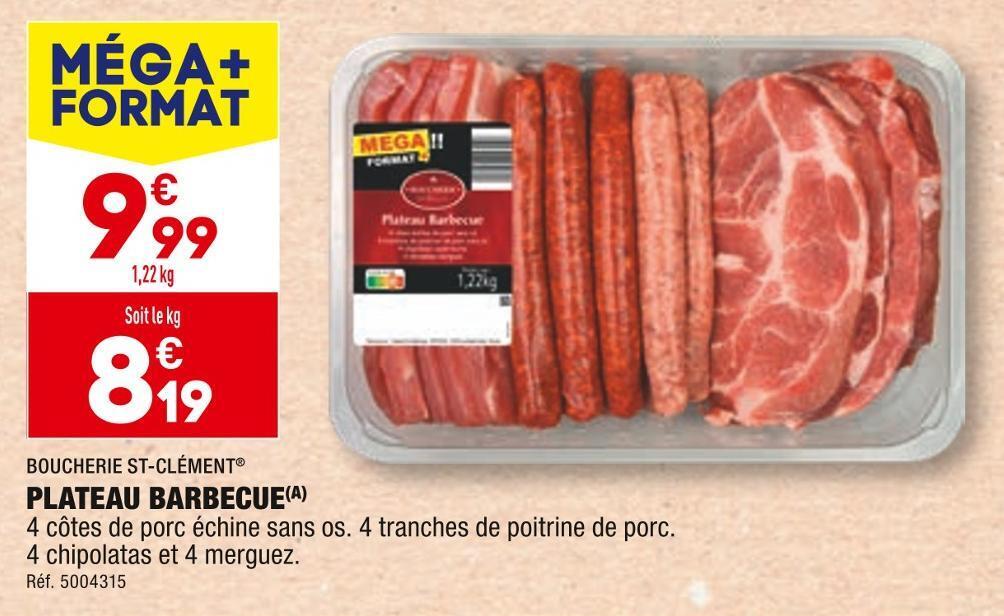 Promo Boucherie stclément plateau barbecue chez ALDI