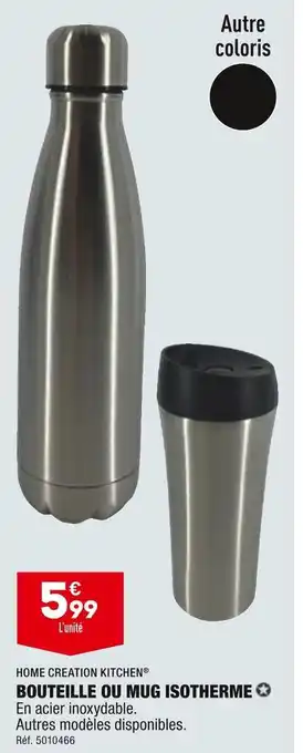 ALDI Home creation kitchen bouteille ou mug isotherme offre