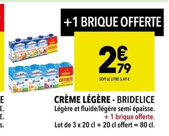 Supeco Bridelice crème légère offre