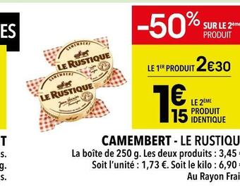 Supeco Le rustique camembert offre
