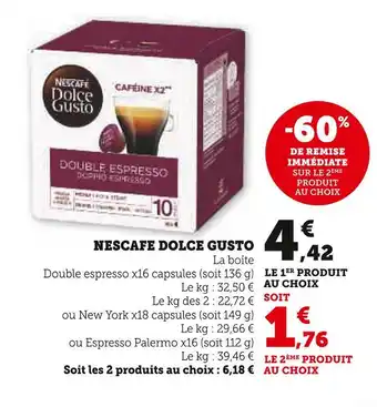 U Express Dolce gusto nescafe offre