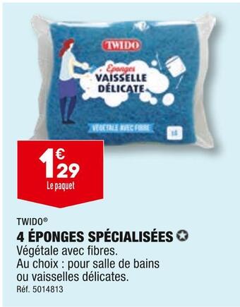 ALDI Twido 4 éponges spécialisées offre